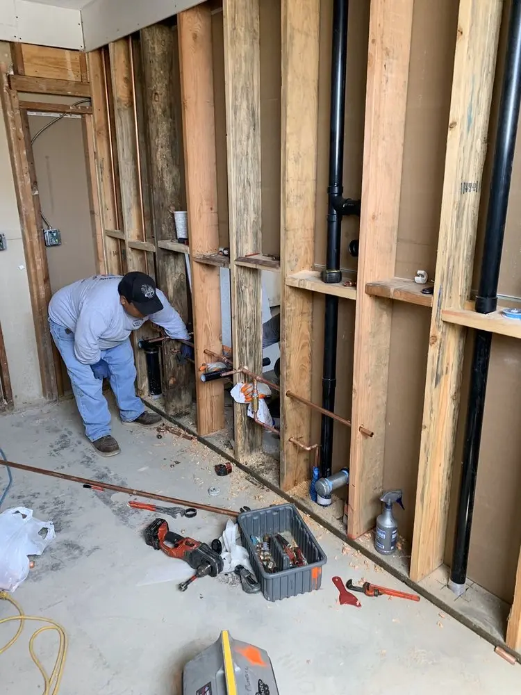 Commercial rough-in plumbing for Water Heater Replacement in Carpenters Addition